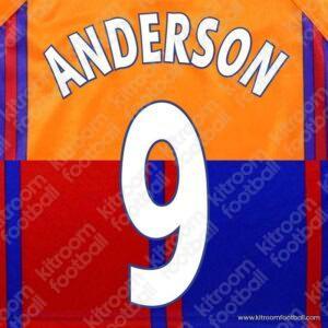 1997-98 Barcelona Cup Home & Away Name Set #9 ANDERSON (Repro)