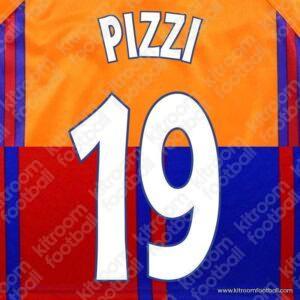 1997-98 Barcelona Cup Home & Away Name Set #19 PIZZI (Repro)