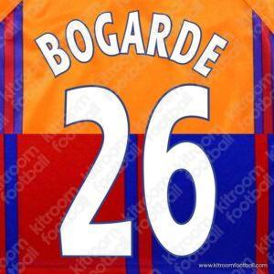 1997-98 Barcelona Cup Home & Away Name Set #26 BOGARDE (Repro) - Image 1