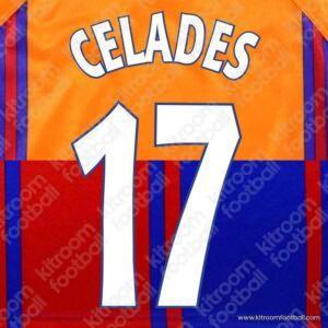 1997-98 Barcelona Cup Home & Away Name Set #17 CELADES (Repro) - Image 1