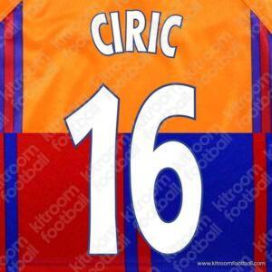 1997-98 Barcelona Cup Home & Away Name Set #16 CIRIC (Repro)