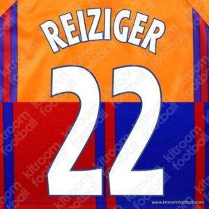 1997-98 Barcelona Cup Home & Away Name Set #22 REIZIGER (Repro)