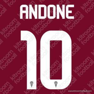 2014-15 Cordoba CF Away Name Set #10 ANDONE (Repro)