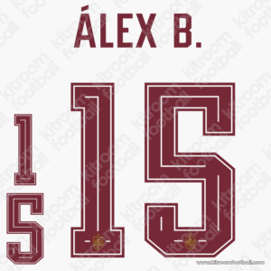 2026 Spain FIFA World Cup Away Name Set #15 ALEX Baena (HQ Repro)