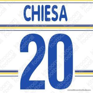 1998-99 Parma Away Name Set #20 CHIESA (Repro)
