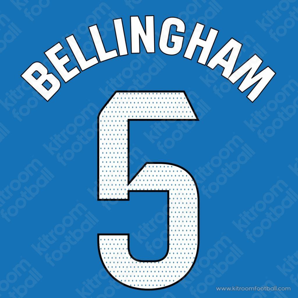BELLINGHAM #5 Real Madrid 2025-26 Third Name Set La Liga (HQ Repro ...
