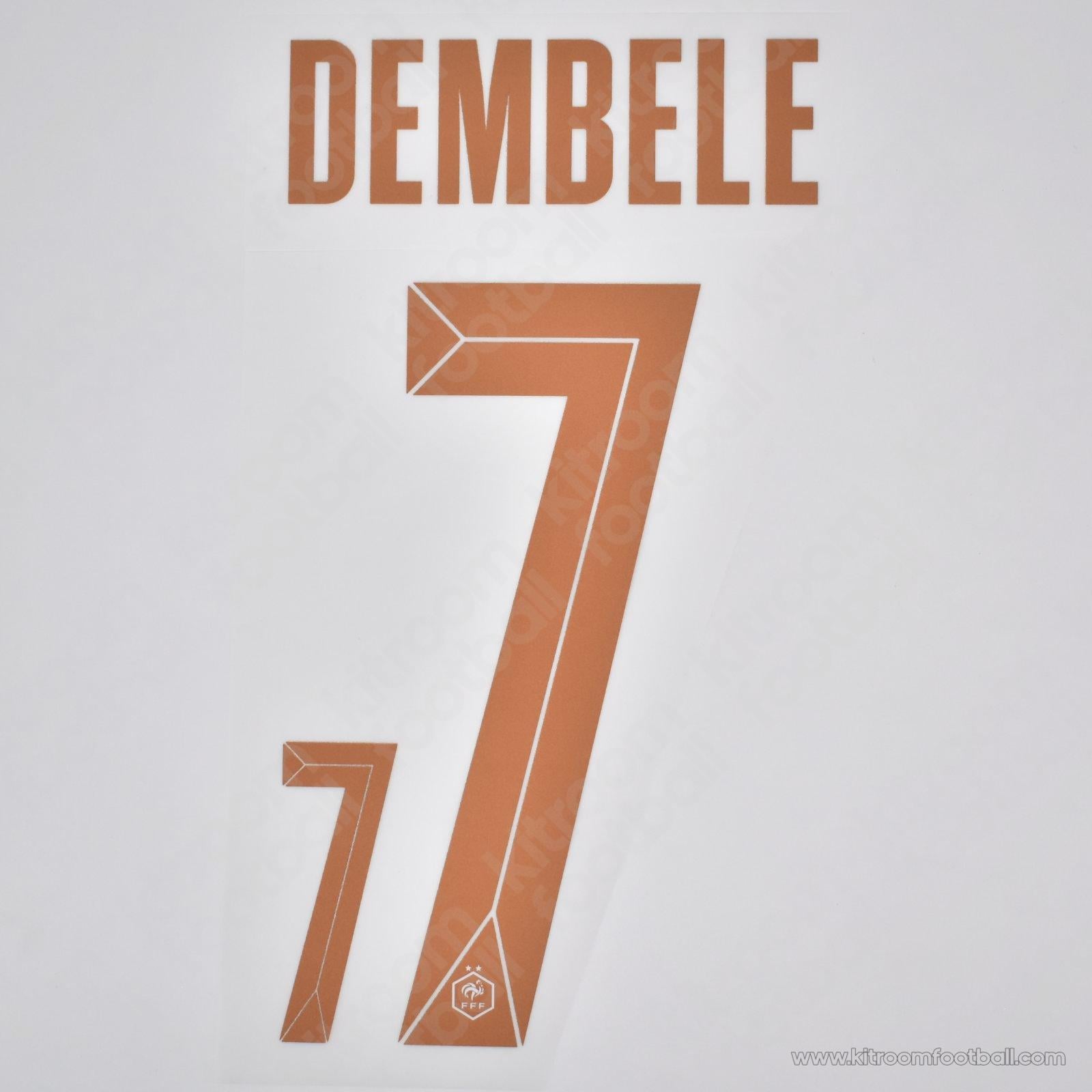 2026 France FIFA World Cup Away Name Set #7 DEMBELE (HQ Repro)