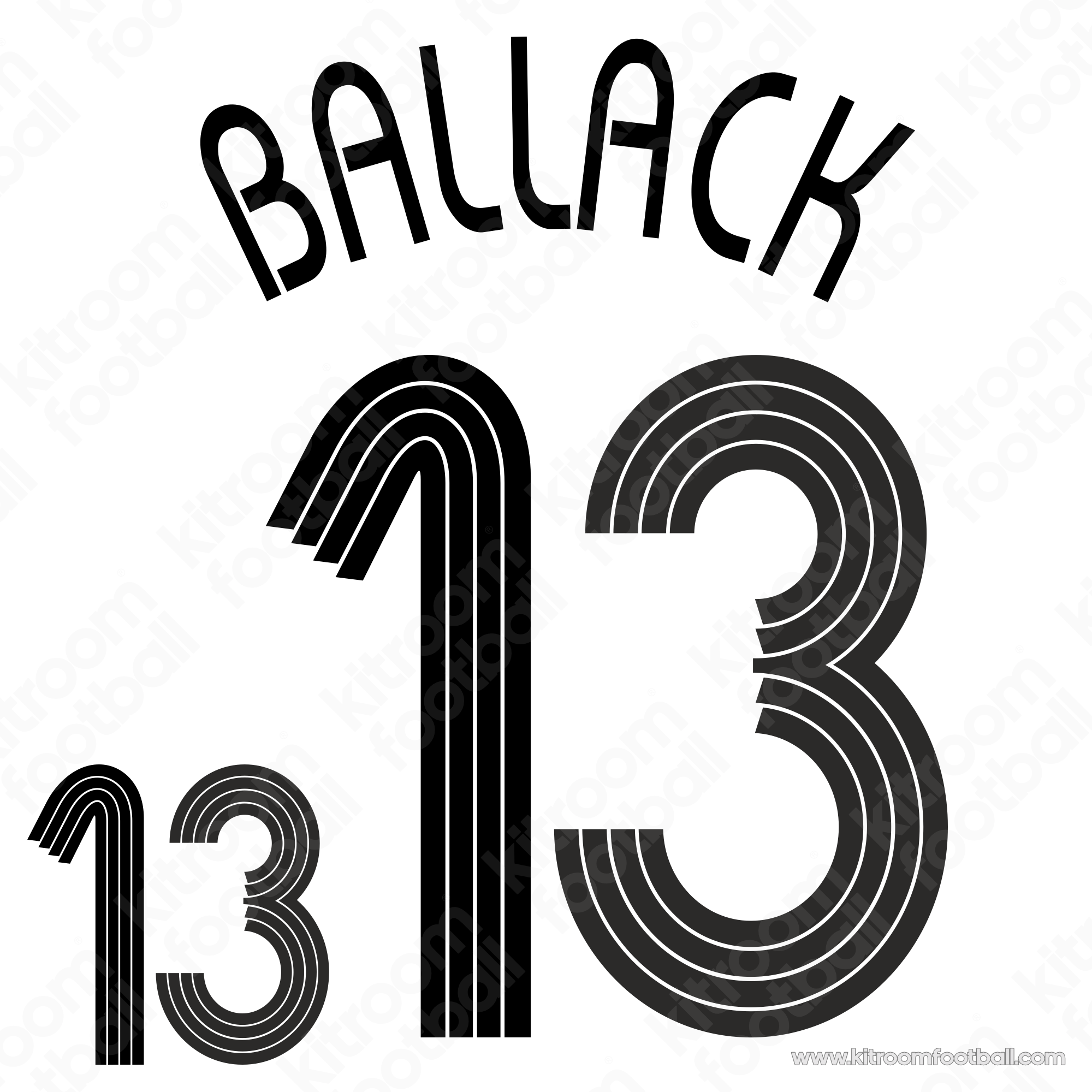 BALLACK #13 Germany 2006 Home Name Set FIFA World Cup (Repro)