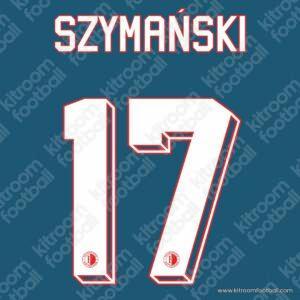 SZYMANSKI #17 Feyenoord 2022-23 Away Name Set (Repro) - Image 1