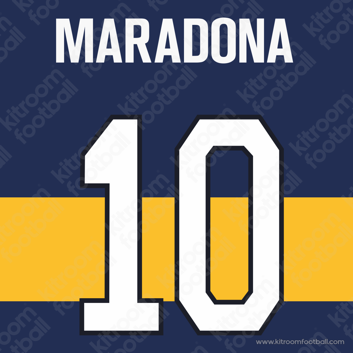 MARADONA #10 Boca Juniors 2025-26 Home Name Set (Repro)