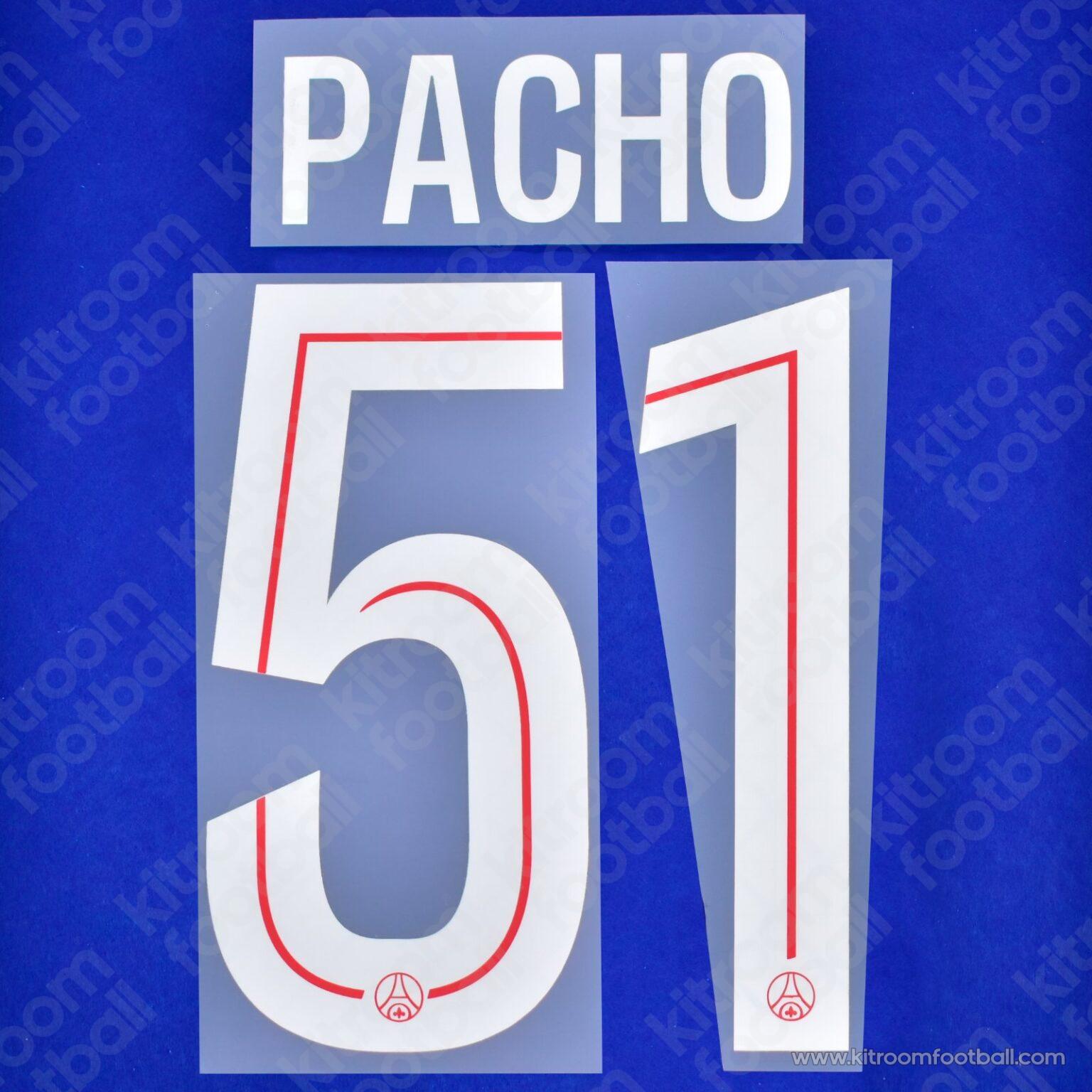 PACHO #51 PSG Paris Saint-Germain 2025-26 Home Name Set Cup (HQ Repro ...